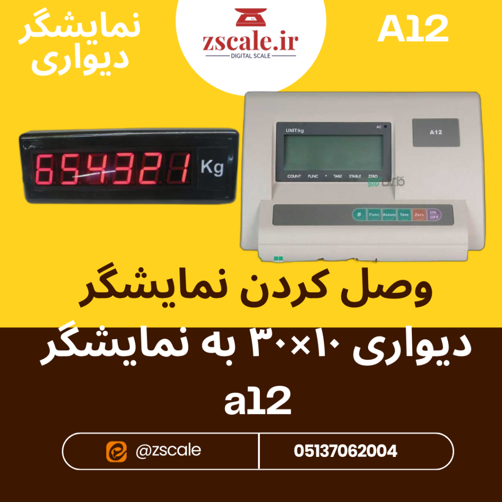 وصل کردن نمایشگر دیواری ۱۰×۳۰ به نمایشگر a12