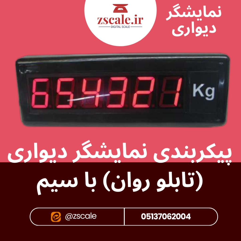 پیکربندی نمایشگر دیواری (تابلو روان) با سیم